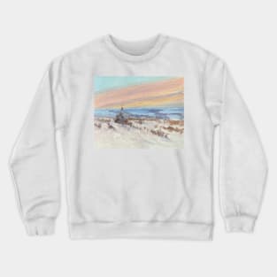 Pale Palette Oil on Canvas Crewneck Sweatshirt